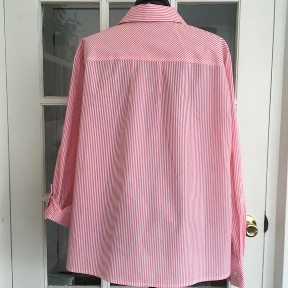 3 for $25 - Rafaella Stripe Embellished Cotton Shirt - Picture 6 of 11